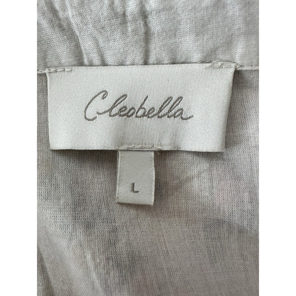 Cleobella Dress Women's Large Foulard Paisley Long Sleeve Elastic Back Button Up - Picture 4 of 12